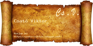 Csató Viktor névjegykártya